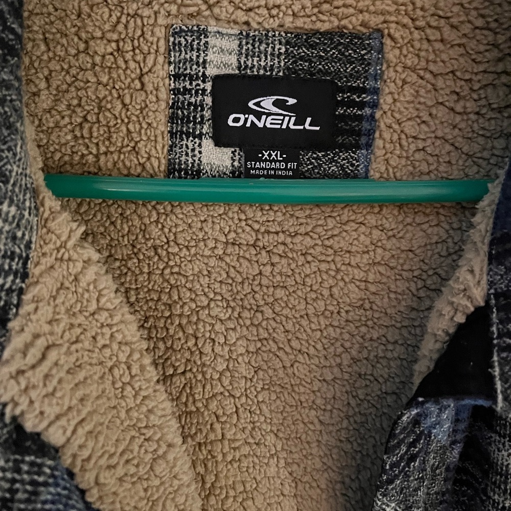 O'Neill Men's Navy and Gray Plaid Shirt Jacket - Picture 2 of 3